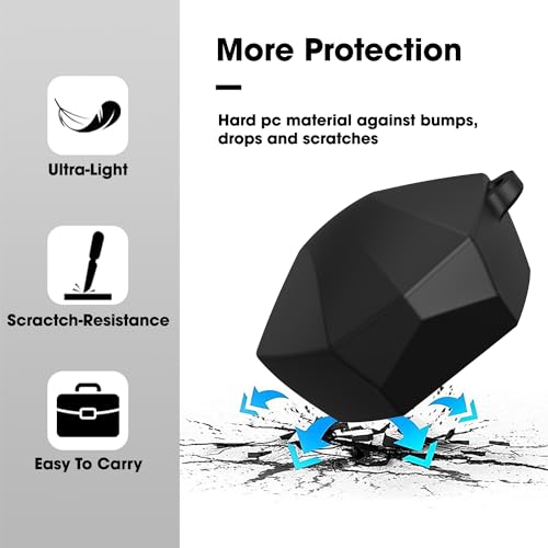Image of Sounce Earphone Case Cover Compatible for Boat Immortal 121, Soft Silicone Skin Case Cover Shock-Absorbing Protective Case with Keychain [Front LED Visible] (Black)