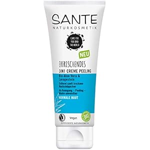 SANTE Naturkosmetik Gesichtspeeling für normale Haut, 3in1 Peeling, Maske, Reinigung, Vegane Formel mit Bio-Aloe Vera…