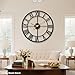 Pytha Sight 30 Inch Extra Large Giant Wall Clock,Oversized Round Silent Vintage Industrial Black Metal Farmhouse Big Roman Numeral Wall Clocks for Living Room,Kitchen,Bedroom Home Decor