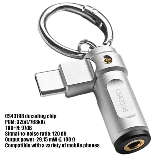 コンパクトヘッドフォンアダプタ 3.5 ミリメートル USB C 合金設計マルチデバイス安定した接続ノイズキャンセリング合金アダプタ