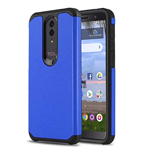 CasemartUSA Phone Case for [Alcatel TCL A1X (A503DL)], [DuoTEK Series][Blue] Shockproof Defender Protective