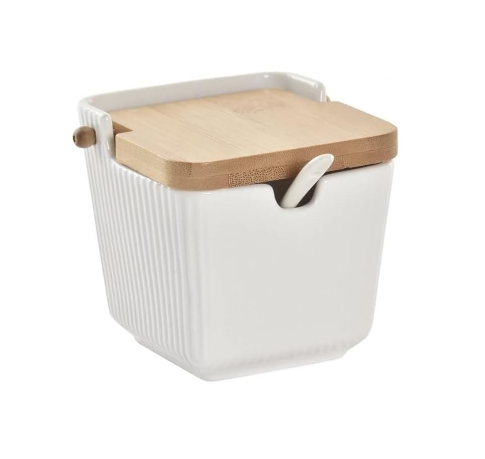 D,casa Salero y azucaro Cocina Blanco Minimalista de Ceramica - Azucarero