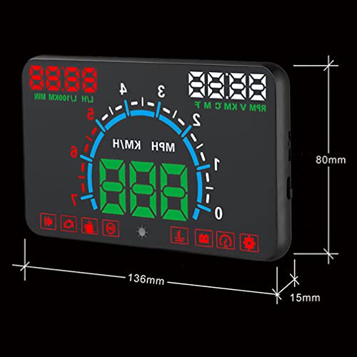 XRC TECH E350 HUD Display Head-Up Display Acceleration Warning OBD2 Car HUD Vehicle Windshield Proje