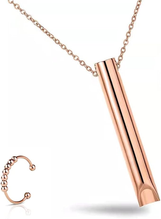 3PCS Stress Relief Mindful Breathing Necklace, Anxiety Relief Necklace