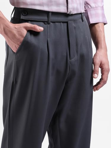 Image of The Indian Garage Co Men Loose Tapered Solid Mid-Rise Stretchable Gurkha Pants