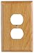 Leviton 89203-OAK 1-Gang Duplex Outlet Wallplate, Light Oak