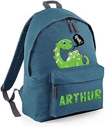 Personalised with ANY NAME Dinosaur Rawr Fashion Backpack, Toddler Backpack for Nursery/Preschool/Travel/Kindergarten, Bookbags for Kids/Teen Fashion Daypack Rucksack Shoulder Bag.