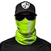 SA Company Face Shield Micro Fiber Protect from Wind, Dirt and Bugs. Worn as a Balaclava, Neck Gaiter & Head Band for Hunting, Fishing, Boating, Cycling, Paintball and Salt Lovers. - Reflective Green