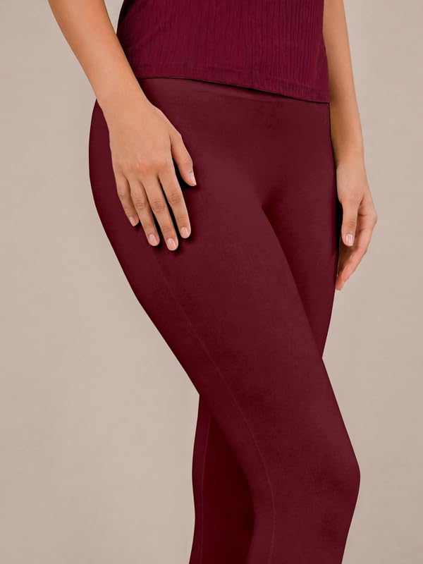Image of TRENDMALLS Women's Microfiber Elastane Stretch Soft Churidar Length Leggings with Ultrasoft Waistband