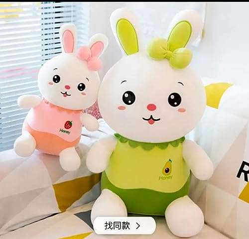 Image of Soft Green Rabbit Bunny with Bow Stuffed Toys Animal Figure Teddy Bear for Girls, Kids, Birthday Gift, Car Hanging, Home Decor - 35 cm
