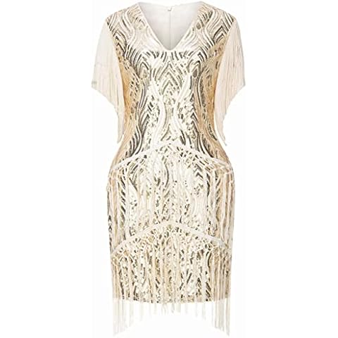 Vestido de cóctel ArtiDeco de los años 20 para mujer Cover