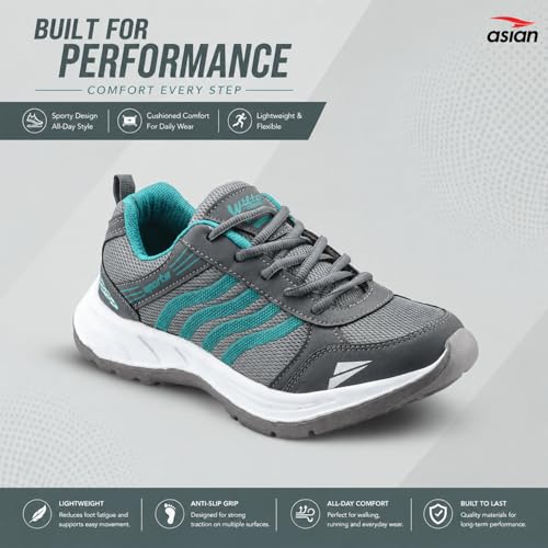 Image of ASIAN Wonder-21 Men's Running Shoes | Lace-Up Shoes with Lightweight Mesh Upper | Cushioned Comfort & Durable Grip for Daily Use