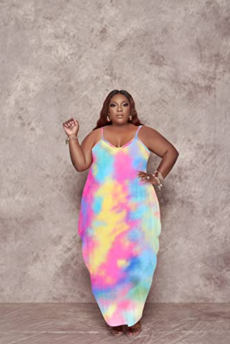 Image of YeGine Oversize Tshirt Dress Plus Size Short Sleeve Maxi Dress with Pockets