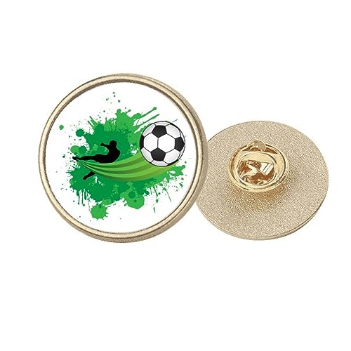 Broche foot Fly Soccer ronde dorée pour éviter les looks ternes