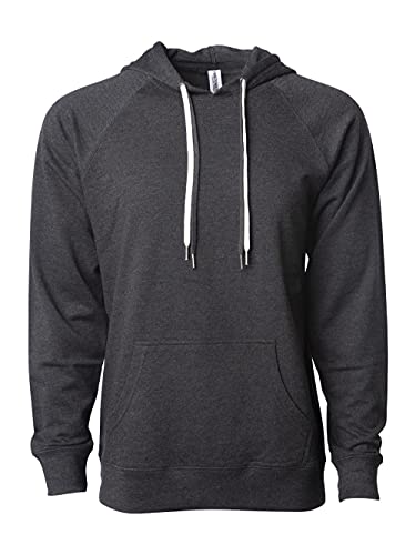 Independent Trading Co. - Icon Lightweight Loopback Terry Hooded Sweatshirt - SS1000 - L - Charcoal Heather2