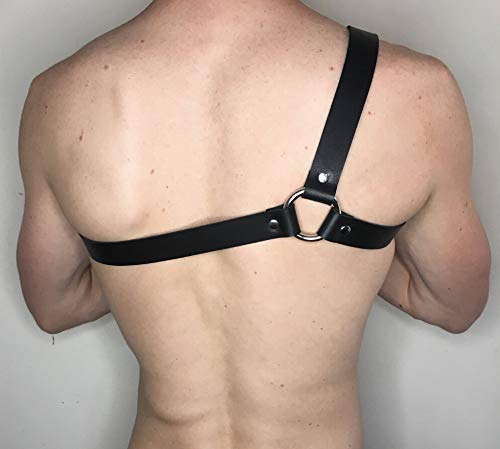 Plusupon Men Adjustable PU Leather Body Chest Harness Belt Mens Body Chest Half Harness Buckle Strap Punk Gothic Club Wear - Image 2