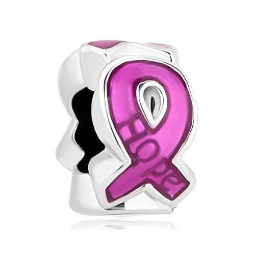 Sug Jasmin. Abalorio con lazo rosa y palabra "hope" para pulseras, diseño de cáncer de mama Cover