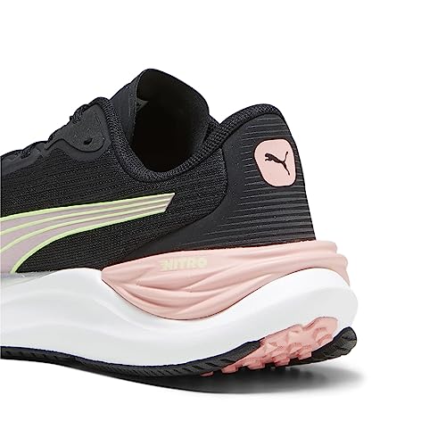 PUMA PUMA Electrify Nitro 3 Women's Running Shoes, Black Peach Smoothie Speed Green Pink, 10 AU