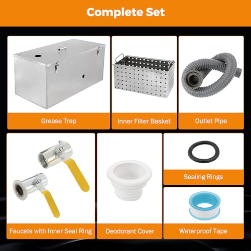 Beamnova WJ0B00M065 Commercial 25Lb Grease Trap 13 Gallons Per Minute thumb #4