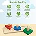 PlanToys® Shape Matching Puzzle Wooden Sorting & Logic Toy for Kids Ages 3+ | Montessori Educational Game for Fine Motor Skills & Spatial Reasoning | Eco-Friendly Learning Toy