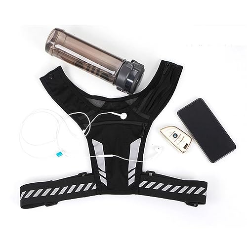 Foto von Laufweste Telefonhalter, Brust-Telefonhalter, reflektierende Laufweste, Laufweste für Laufen, Fitnessstudio, Radfahren, Männer & Frauen
