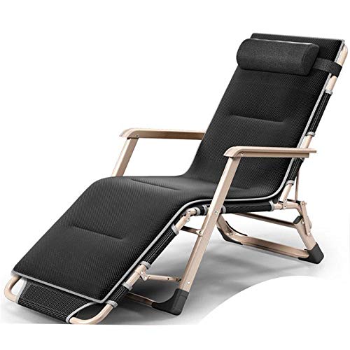 Chaise pour Plage et Piscine pliante en Teslin noir pour vos après-midi d'été