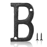 3 Inch Cast Iron House Numbers and Letters, Vintage Cast Iron Home Number Solid Metal Gate Mailbox...