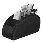 KENOBEE Remote Control Holder with 5 Compartments, Black