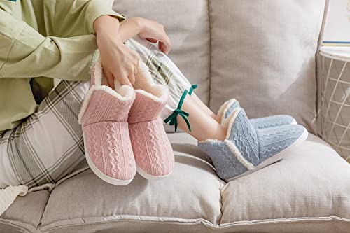 Naughtyangel Women's Slippers boots Indoor Outdoor Fuzzy Lining Warm Soft Booties Bedroom shoes，Fluffy Plush Winter Comfy House Slippers3