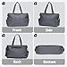 Tigpoy Women's Large Travel Tote Bag - Foldable 20L Capacity, 6 Pockets, Waterproof Gym Bag, Suitable for Work, Travel (Grey)