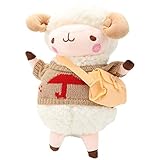 Plush sheep Women Crossbody Messenger Shoulder Bags Cute Fluffy Strap cartoon Satchel Lolita Casual doll 3D (khaki)