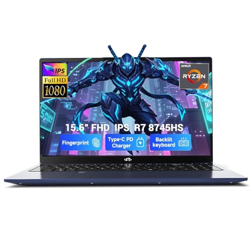 Image of NIMO 15.6 inch IPS FHD Light-Gaming-Laptop, AMD Ryzen 7 8745HS 16GB DDR5 RAM 1TB SSD (8C /16T, up to 4.9 GHz Beat R9 7940HS) Radeon 780M GPU 100W Type-C Backlit Keyboard Fingerprint, for Students & Gamers
