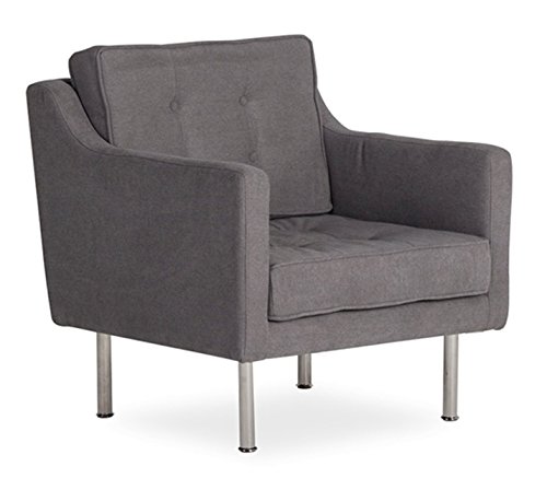Sillón tapizado moderno plegable Gris miniatura 4
