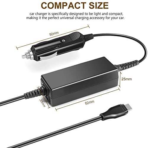 TAIFU 65W USB C KFZ Netzteil Ladegerät für Laptop MacBook Pro/Air Lenovo Thinkpad HP Dell ASUS Acer Samsung XiaoMi Huawei Matebook Chromebook Notebook DC Car Charge Adapter Typ C Auto Ladekabel