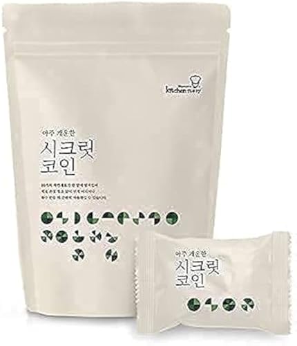Kitchen Story Secret Coin Fresh Taste Stocks, mild spicy, Freeze-dried, Korean Broth Cube, 19 kinds of natural ingredients, 8 kinds of seafood, 11 kinds of agricultural products, 20 Packs, prebear