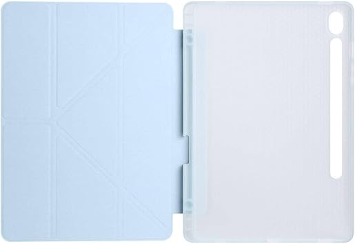 Kilifplus Samsung Galaxy Tab S10 FE ile Uyumlu Kılıf Tri Folding Silikon Kalem Bölmeli Katlanabilir Standlı PU Deri Yumuşak Kapak, Tablet Kılıfı [Akıllı Kapak, Uyku Modlu], Mavi