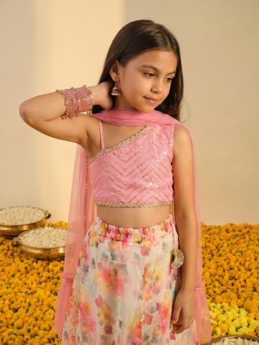 Image of Nautinati Girls Lehenga Choli Set
