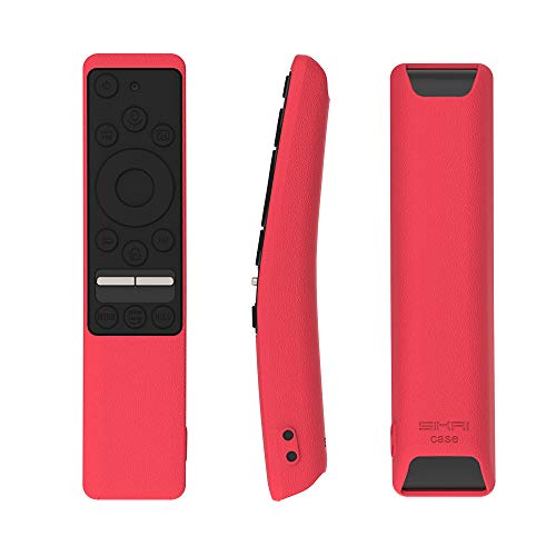Image of Oboe Sikai Silicone Case Compatible with Samsung BN59-01312A QLED 8K 4K Smart TV Remote Shockproof Full Wrap Protective Remote Cover Skin-Friendly Anti-Slip Anti-Lost with Remote Loop (Red-Black)