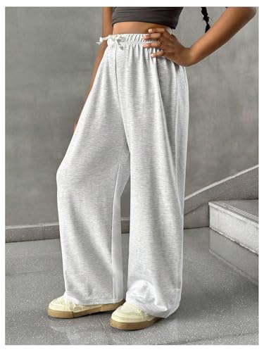 SOLY HUX Girl's Baggy Sweatpants Drawstring Elastic Waist Wide Leg Casual Long Pants3