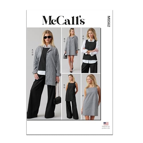 McCall's M8562U5 Misses' Sleeveless Top, Dress, Jacket and Pants Sewing Pattern Packet, Design Code M8562, Sizes 16-18-20-22-24 by McCall - Used condition - US$12.84