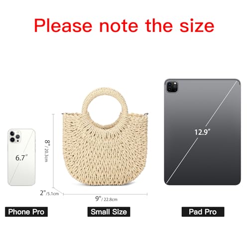 Image of RNIEGA Small Straw Crossbody Bag for Women Woven Summer Shoulder Phone Purse Beach Handbag for Vacation