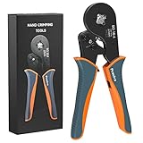 0.08-16mm² Ferrule Crimping Tool, Preciva AWG 28-5 Crimping Tools with Upgrade Springs, Wire Crimping Tool, Self-Adjsutable Ratchet Crimping Pliers, 16mm Bootlace Ferrule Crimper Tool