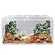 Reptil Fütterungsbox aus Acryl, 30x20x15cm Schnecken Terrarium Feeding Box, Reptilien Terrarium Transportbox Insekten Futterbox für Wasserschildkröten Spinnen Einsiedlerkrebs Hamster Echse