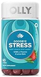 OLLY Goodbye Stress Gummy, 30 Day Supply (60 Gummies), Berry Verbena, GABA, L Theanine, Lemon Balm, Chewable Supplement