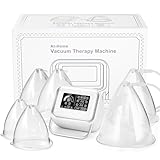 RUTAWZ Vacuum Therapy Machine for Home Salon Use, Portable Vacuum Therapy Set with 4 Modes and Adjustable Suction, 150ML/120ML/90ML Vacuum Cups, Touch Screen Design, 0-75kPa