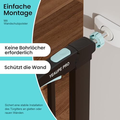 YEAUPE PRO Treppenschutzgitter Ohne Bohren, für Breiten 68-73 cm – Ansicht 5
