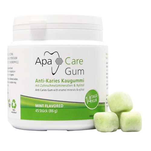 ApaCare Gum Anti-Karies Kaugummi mit Zahnschmelzmineralien | 6 Dosen