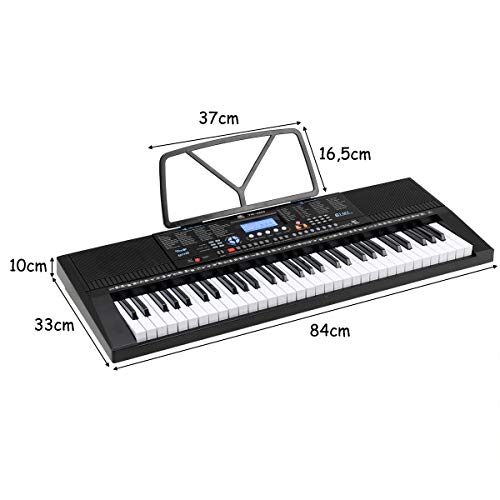 COSTWAY Clavier Piano Electrique 61 Touches avec Stand,Microphone,Ecran,Haut-parleur Amplificateur 300 Sons, 300 Rythmes… - Les Beatles, Paul McCartney, John Lennon, RIngo Starr, George Harrison COSTWAY Clavier Piano Electrique 61 Touches avec Stand,Microphone,Ecran,Haut-parleur Amplificateur 300 Sons, 300 Rythmes… – Image 6