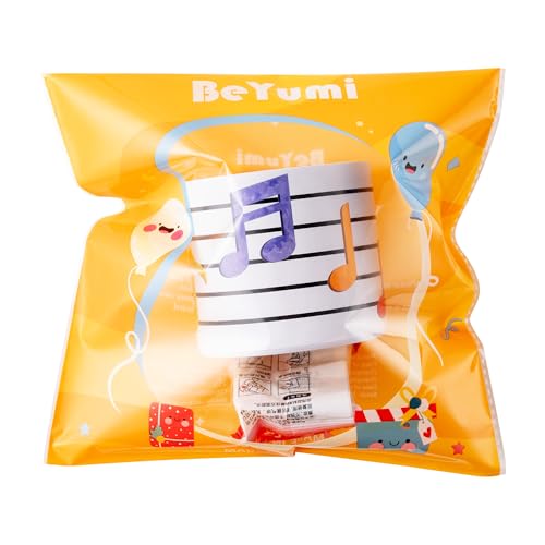 Image of BeYumi Musical Notes Border Trim - 65ft Back to School Musical Notes Straight Rolled Border Trim Pastel Watercolor Bulletin Board Borders Music Themed School Classroom Office Chalkboard Party Decor