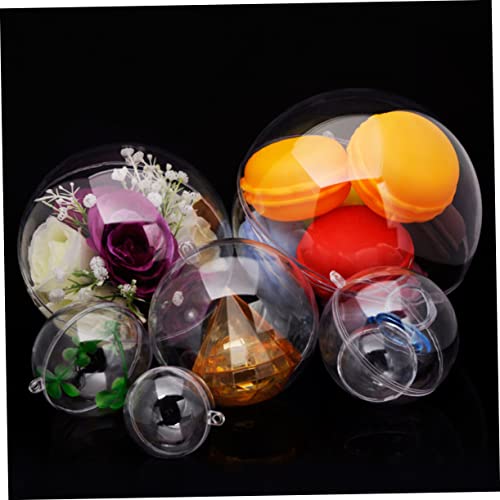 Abaodam 20Pcs Clear Plastic Fillable Balls Pendant Ornament Sphere Baubles Balls Wedding Decor Wedding Ornaments Adornos Para De Christmas Tree Ornament Wedding Candy Box Ps #TOP6